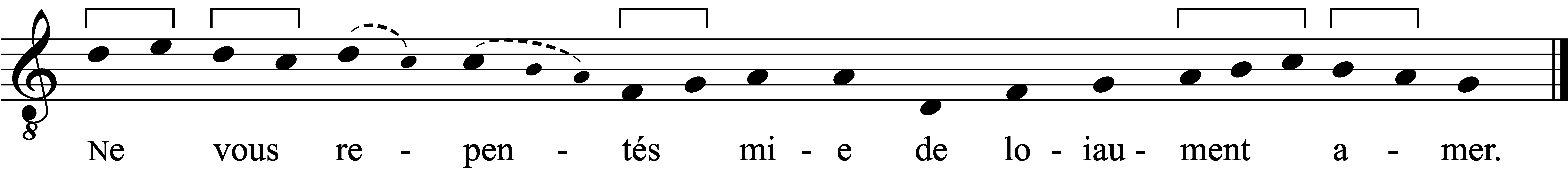 Refrain musical notation